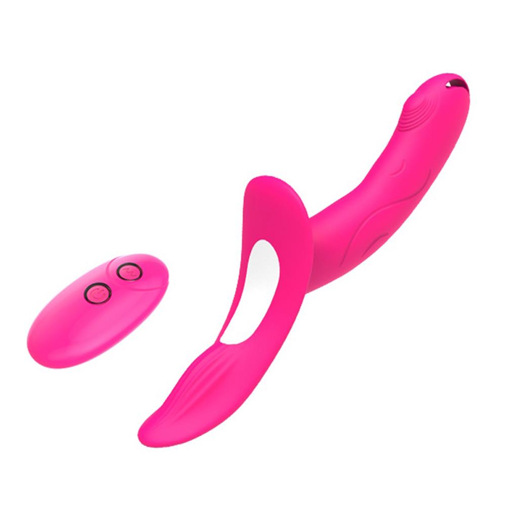 7 Speeds Strapless Strapon Dildo Vibrator Female Double Vibrating G Spot Adult Sex Toys for Women Couple Anal Prostate Massager