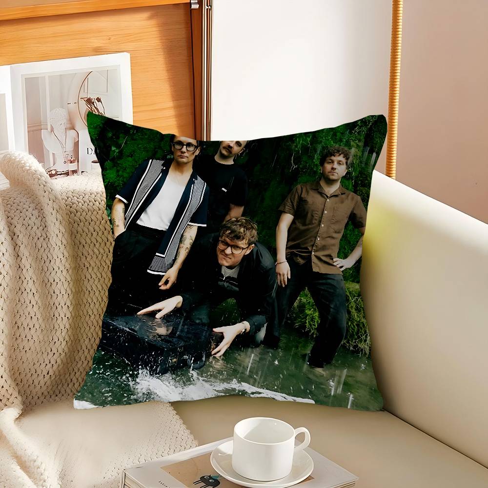 Fontaines D.C Pillow Covers Cartoon Sofa Decorative Home Double-sided Printing Short Plush Cute Cushion Cover