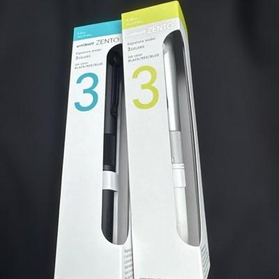 Набор из 3 шариковых ручек Uni-ball ZENTO Signature Model, 0,5 мм, 0,38 мм