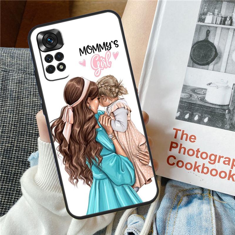 Beautiful Mother Daughter Son Case For Xiaomi Redmi Note 11 8 9 10 12 Pro 12S 11S 10S 9S Redmi 12 9C 10C 12C 13C Cover