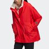 Adidas Logo Graphic Hooded Long Sleeve Jacket Women Outerwear Light-Scarlet HZ2995