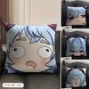 Ganyu Cute Genshin Impact Cushion Cover Natural Linen Organic Fabric DoubleSided Printing Sofa Home Decor Gift Pillow Case
