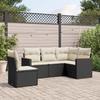 VidaXL Garden Lounge Set with Cushions 5 Pcs, Patio Sofas, Patio Furniture Set, Outdoor Furniture, Black 3258374