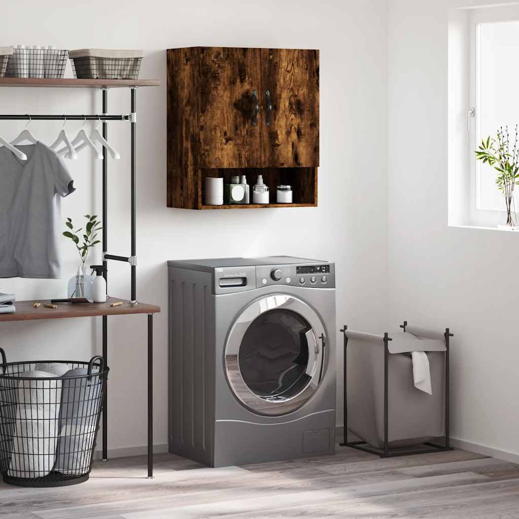 Wall Cabinet Smoked Oak 60x31x70 Cm Engineered Wood