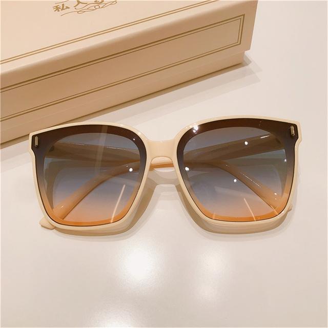 

Винтажные квадратные солнцезащитные очки для мужчин и женщин, большие очки для женщин, черные солнцезащитные очки в стиле ретро, ​​солнцезащитные очки Uv400, защита от солнца для вождения бежевый