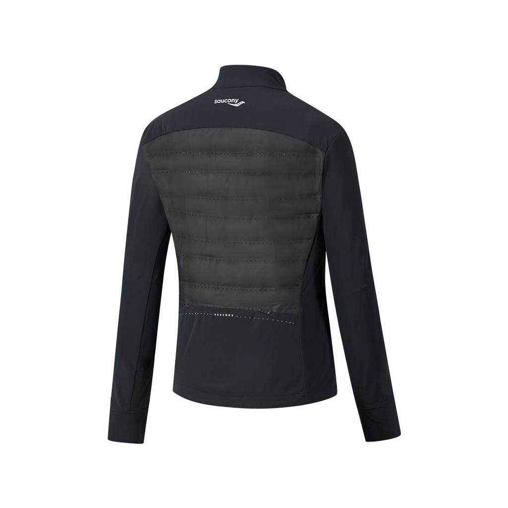 SAUCONY Fitted Stand Collar Solid Cotton Jacket Women Jackets Black SC1240096A-BK01