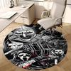Horror Movie Characters,Halloween Decorations Chair Mat Round Rug Office Carpet, Machine Washable, Non Slip, Suitable for Living Rooms, Bedrooms