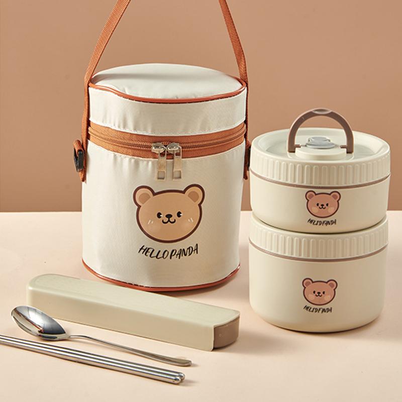 Portable Thermal Lunch Box Insulated 316 Stainless Steel Leak Proof Microwave Safe Bento Box for Salad And Food Storage