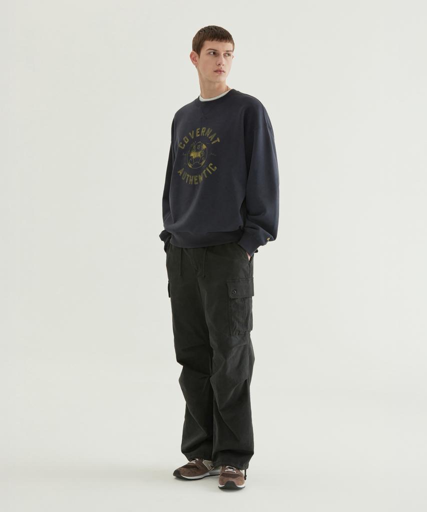 COVERNAT Tube Duck Graphic Sweatshirt Dark Navy
