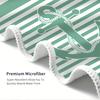 Custom Anchor Beach Towel Personalized Name Pink Striped Nautical Bath Towels 160x80cm All Season Soft Absorbent Blanket