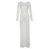 Backless Slim Fit Long Sleeve Dress Elegant Sexy Backless Long Sleeves Dress