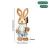 Handmade Easter Grass Rabbit Ornament - Cute Simple Decor for Desktop, Window Displays, and Kindergartens