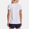 Under Armour Casual Training Short Sleeve T-Shirt Women Tops White 1365143-100