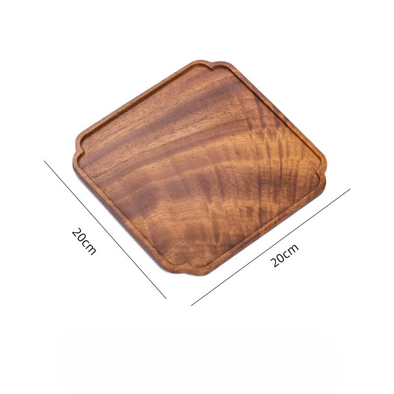 Solid Wood Towel Tray Coffee Cup Plate Tea Tray Fruit Food Storage Holder Hotel Home Decorate Supplies