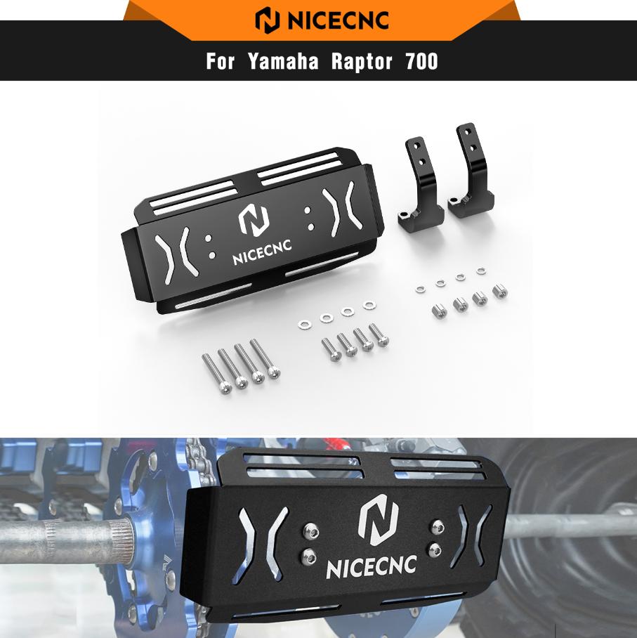 NICECNC Rear Bumper Bash Guard For Yamaha Raptor 700R 2012 2016-2024 700 2006-2011 2013 450 YFZ ATV Chain Protector Aluminum