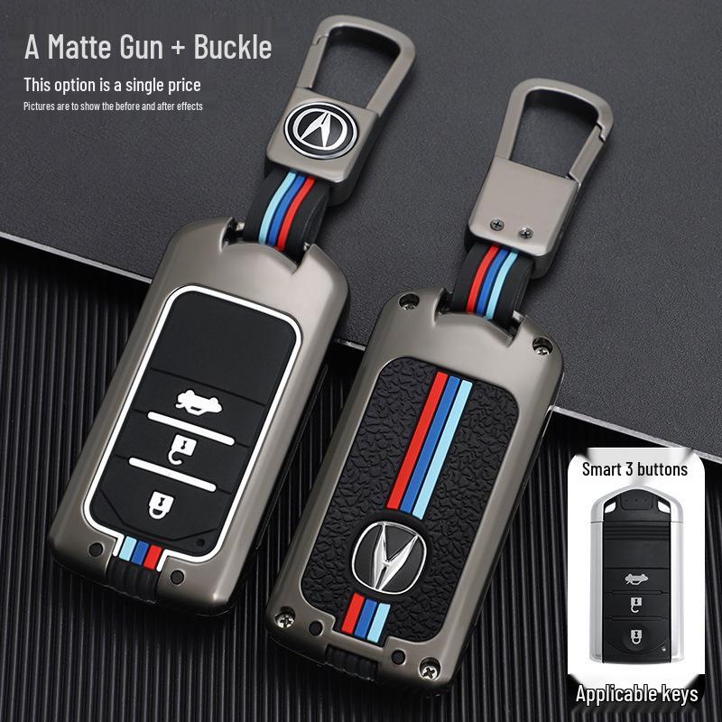 Acura CDX MDX RDX ZDX ILX RLX Key Fob Metal Case with Buckle