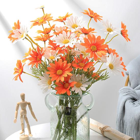 5 Heads Artificial Flower UV Resistant Silk Colorful Fake Flower Decor Handcraft