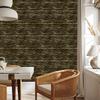 Black and Gold Tropical Pattern Wallpaper Ochre, Black and Yellow 50x1000