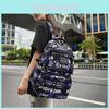 Nylon Large Capacity Casual Backpack With Trendy Letter Graffiti Style For Students