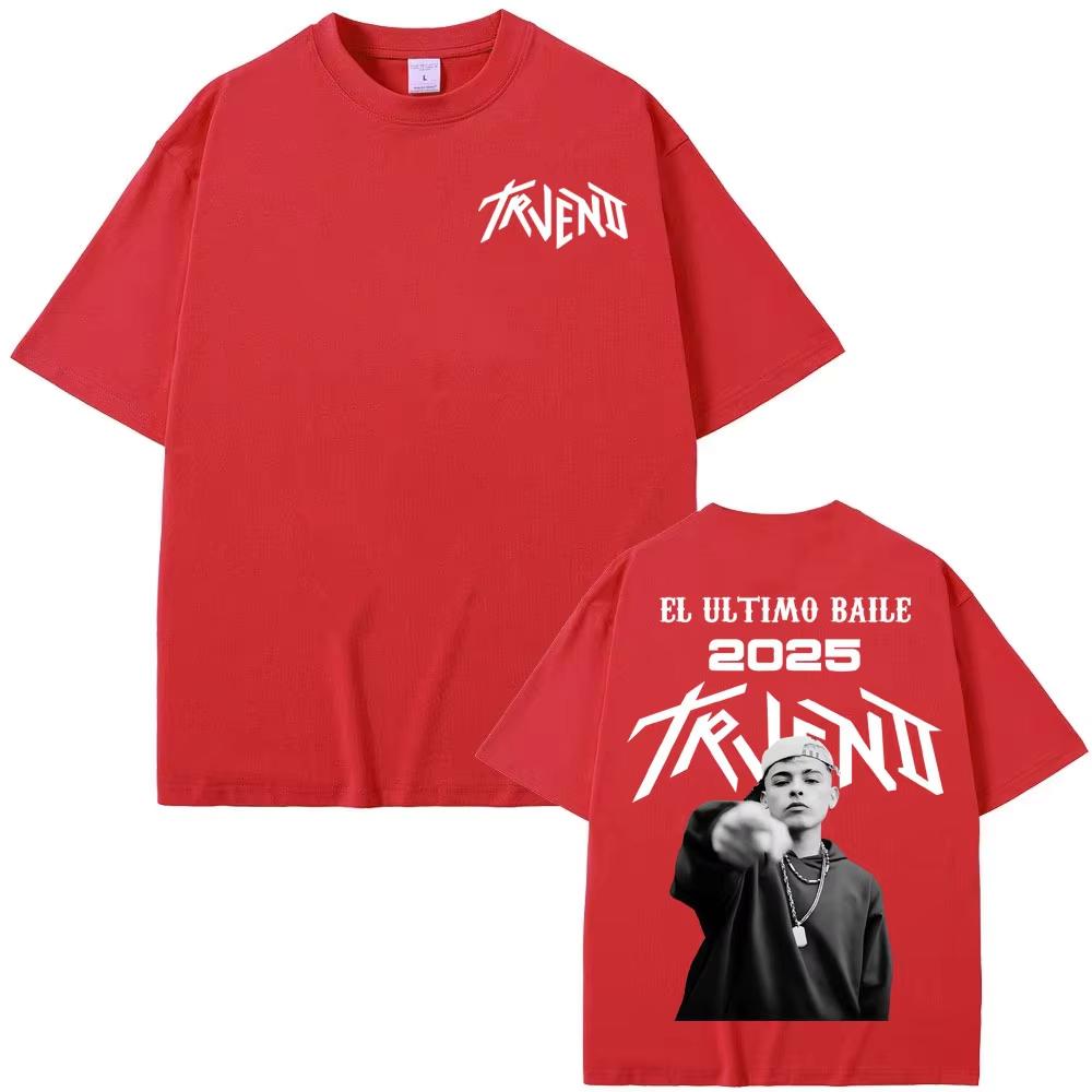 Rapper Trueno El Ultimo Balie 2025 World Tour T Shirt Men's Clothing Fashion Hip Hop Street T Shirts Casual Women Cotton T-shirt