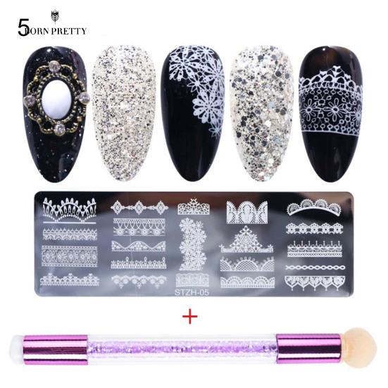 Good Quality Nail Nails Ornaments Print Template Exquisite Pattern Lightweight Detachable