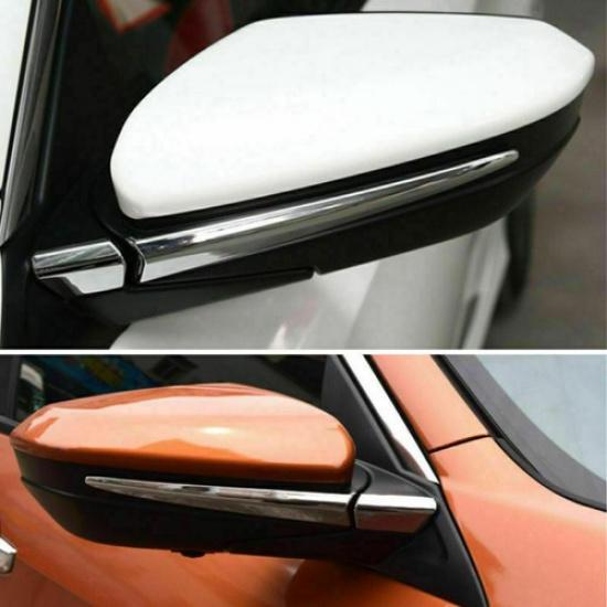 4X Chrome Rearview Mirror Strip Moulding Cover Trim for Honda Civic 2016-2021