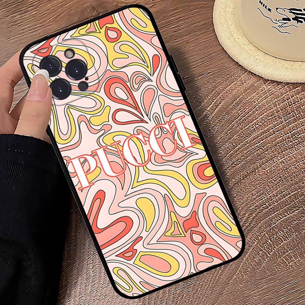 

E-Emilio Logo Pucci Phone Case For IPhone 14 Plus 13 Mini 11 16 15 17 Pro Max Protection Shockproof iPhone 14 pro