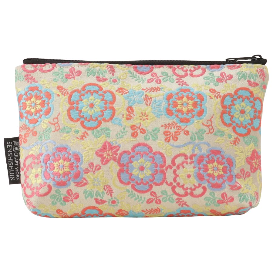 Senshishuin Nishijin Brocade Pouch Lemon Saika (Lined) (Small)