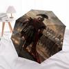 Gladiator Spartan Themed Automatic Opening and Closing Umbrella, Brightly Colored 8-rib Portable Umbrella, Suitable for Men and Women, A Per