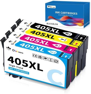 Inkoustová kazeta - OINKWERE - 405 XL - Kompatibilní Epson - Balení 4 kusů - 1100 stran na kazetu