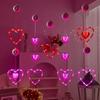 Creative Heart Curtain Fairy Light Beautiful Waterproof Valentine Day LED String Lights Red Rose Color