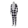 Freddie Mercury Cosplay Zanger Jumpsuit Voor Mannen Zwart Wit Ruit Diepe V Bodysuit Halloween Feest Leadzang Stage Show Outfits