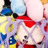 Rete Porta Giocattoli con Nappe di Luci Stringa Design Grande Capacità Montaggio a Parete Amaca Porta Peluche Rete Portaoggetti Sala Giochi Porta Peluche