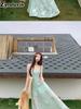 Summer New French Fresh Sweet Strappy Dress for Women Beach Vacation Outfit High Waist Midi Skirt