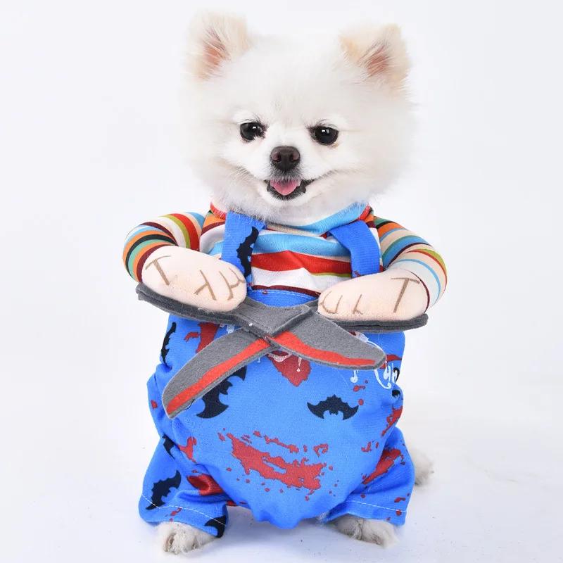 Costume Divertente Creativo per Cani e Gatti di Piccola Taglia per Halloween Giacca per Cani Piccoli Vestito per Gatti Teddy Abbigliamento per Cani a Tema Halloween per Cani Piccoli