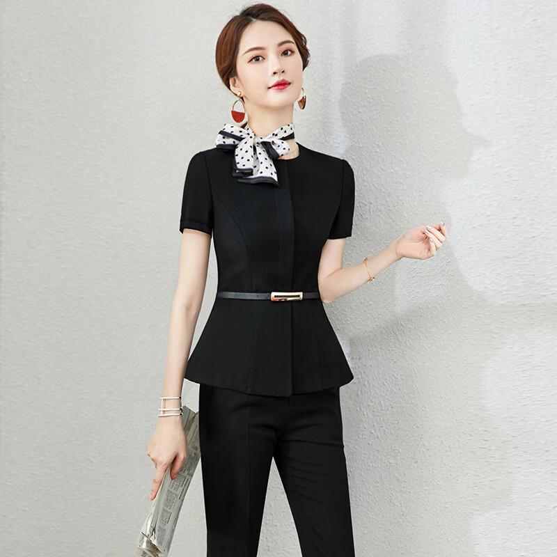 

Women s Professional Grey Two-Piece Suit Set M