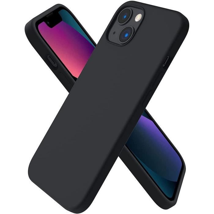 Coque de téléphone - PROSHOP® - iPhone 13 - Silicone noir - Mince et légère - Antidérapante