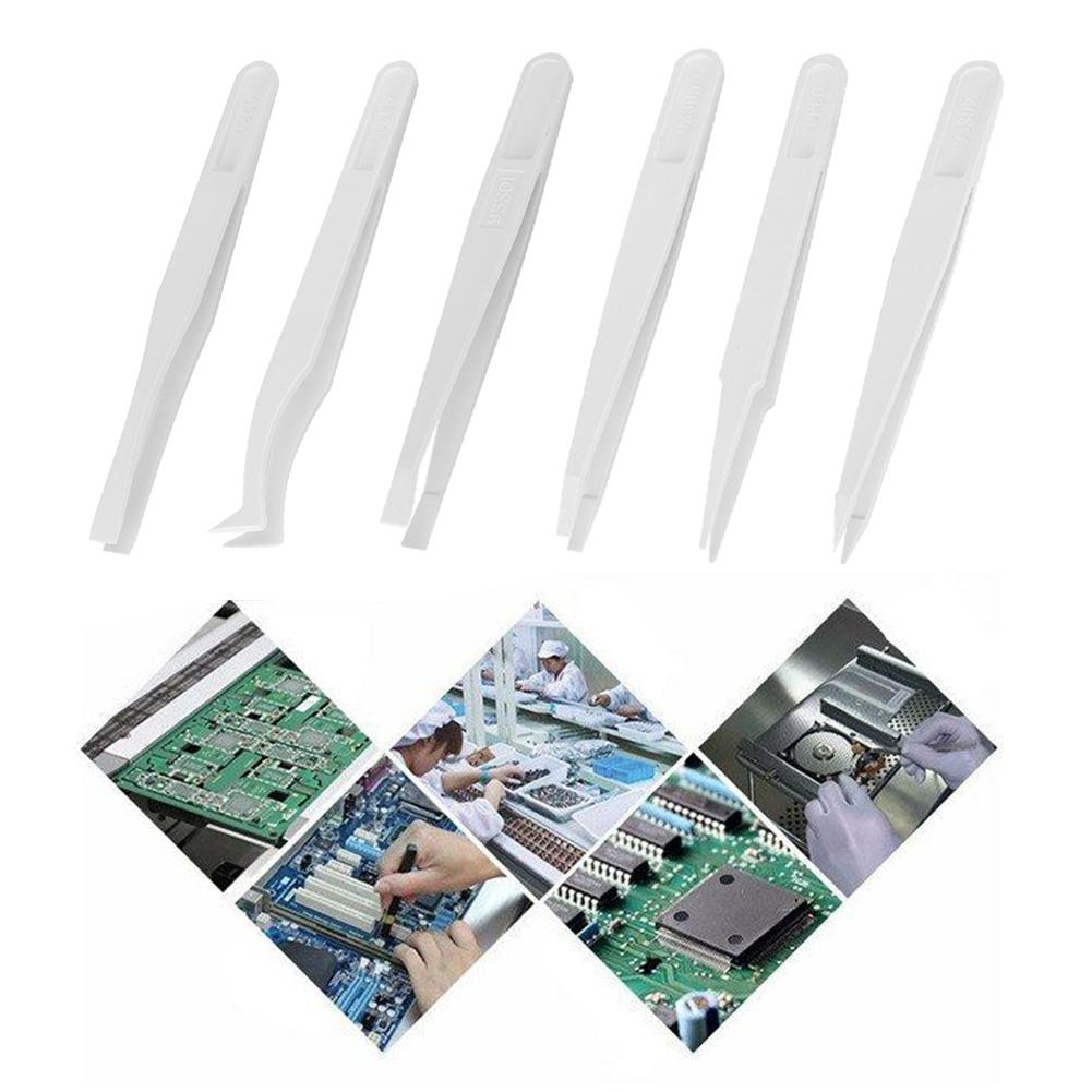 6 buc Pensete Antistatice din Fibră de Carbon Instrument de Reparare pentru Electronică Confecționare Bijuterii