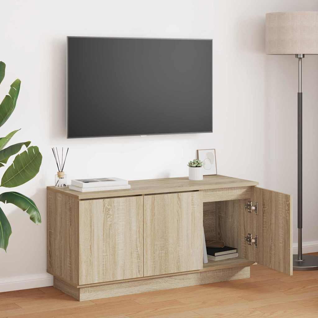 TV Cabinet in Sonoma Oak 100 x 38 x 49 cm Particleboard