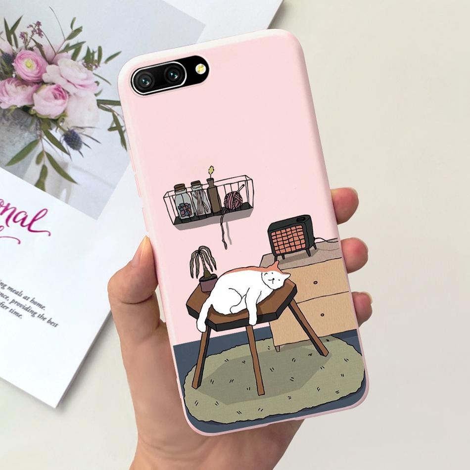 For Honor 10 Case Honor10 COL-L19 COL-L29 Fashion Moon Pattern Soft Silicon Protective Cover Phone Cases