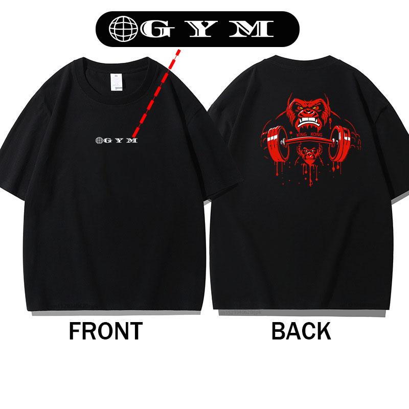 

Gorilla Gym Men Cotton TShirt Streetwear Casual Hip Hop Athletic Fit - Men s Summer Cotton Graphic Tee S разноцветный
