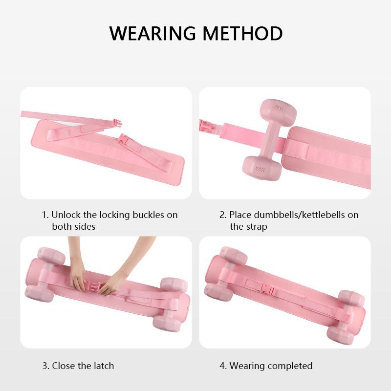 Hip Thrust-Gürtel für Hanteln, Booty-Gürtel für Hanteln, kratzt nicht an der Hüfte, rutschfeste Gürtelschnalle, einfach zu verwenden für das Training zu Hause