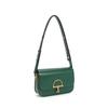 Vintage Brown Horseshoe Buckle Crossbody Bag Women 2026 Minimalist Office Shoulder Small Square Leather Handbag