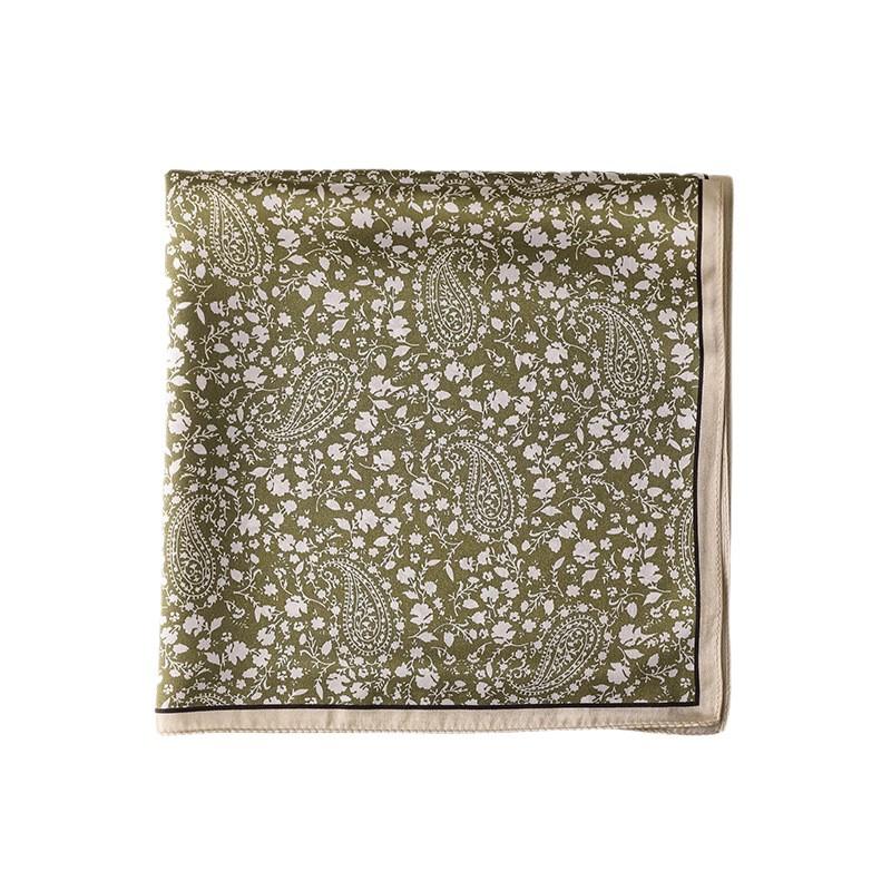 100% Pure Mulberry Silk Square Scarf Women Floral Print Lightweight Elegant Neck Wrap