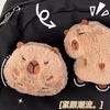 1/3pcs Cute Cartoon Capybara Plush Doll Brooch Bag Decoration Creative Fluffy Animals Stuffed Badge Pin For Women Birthday Gift