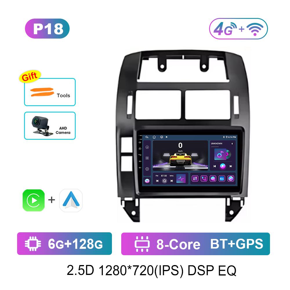 Android OS for Volkswagen VW Polo MK4 6Q 9N 9N3 2004 - 2009 GPS Navi Car Radio Video Multimedia Player WiFi Carplay Auto Tools