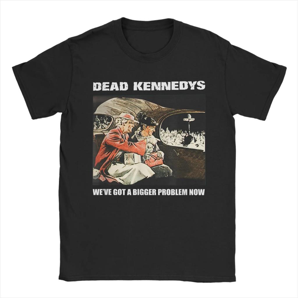 Dead Kennedys Punk Band Men's T Shirt A Bigger Problem Tee Shirt Short Sleeve Round Collar T-Shirt 100% Cotton Plus Size merch