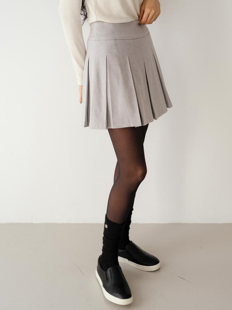Nitina Wool Blend Pleated Skirt Ii L/Gy