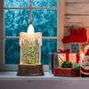 Battery Powered Christmas Wind Lantern Sculpture Kawaii Christmas Plastic Ornament  Office