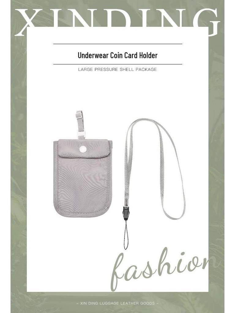 Nylon Slim-Fit Women's Hidden Travel Underwear Coin & Card Holder